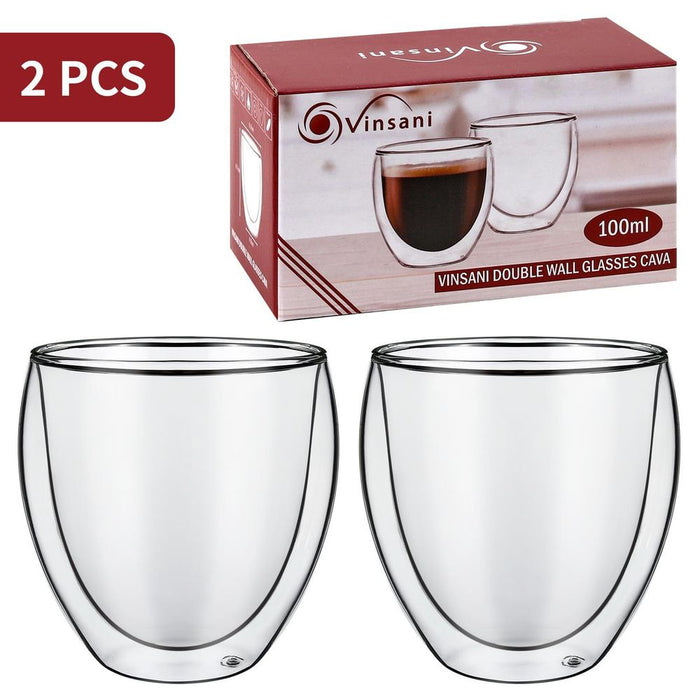 VINSANI DOUBLE WALL GLASSES CAVA 1010064