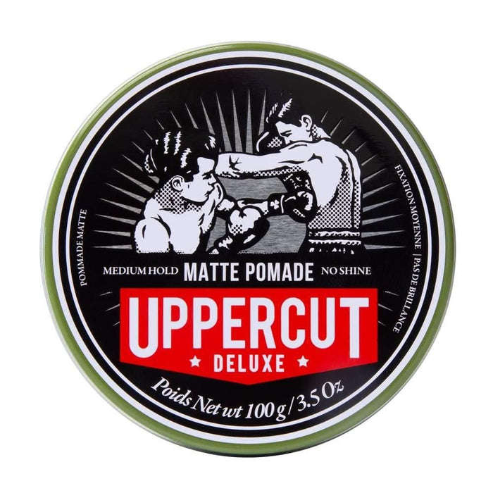 Premium Uppercut Deluxe Matte Pomade - Medium Hold, Natural Matte Finish - Ideal for All Hair Types - 100g