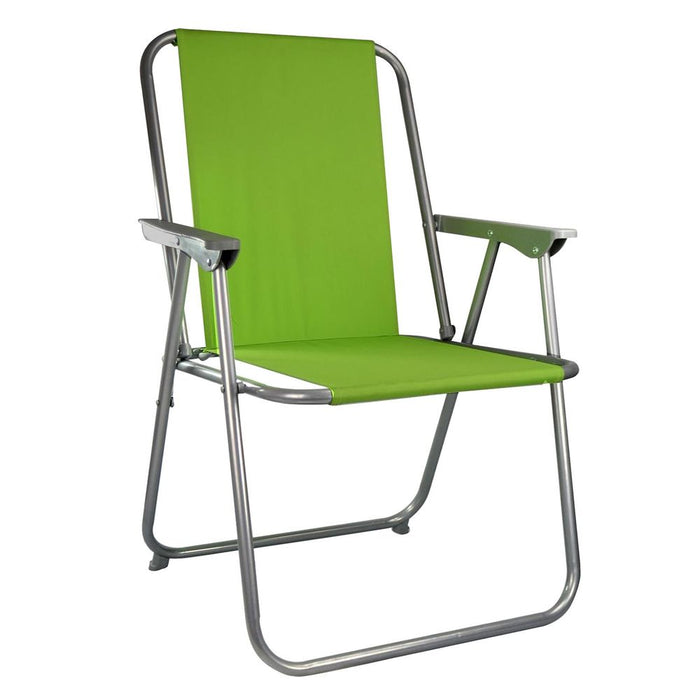 Spring Beach Chair - Foldable, Lightweight, Durable - Perfect for Camping, Garden, Beach - Green - AS-57150, AS-44037