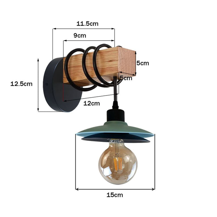 LED Wood Indoor Wall Light Clear Metal Lantern Wall Lamp UK Kit