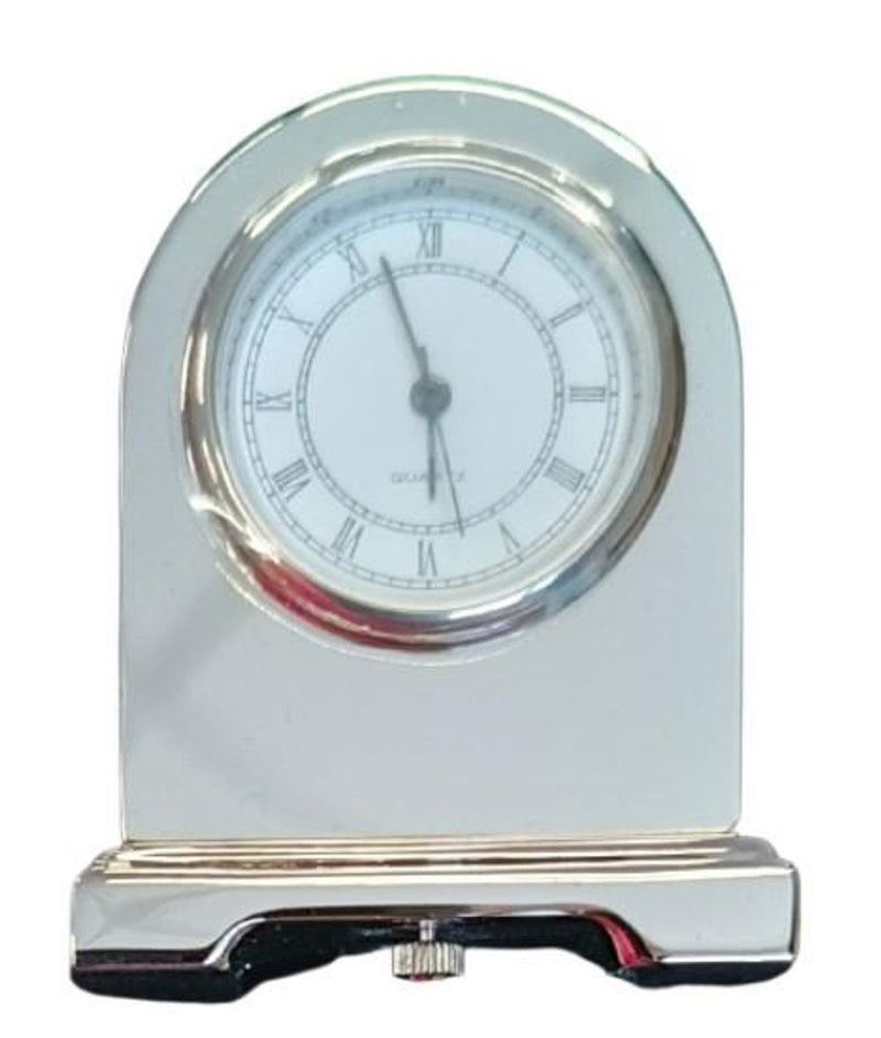 Silvertone Mini Clock - Brass IMP3S - Quality Assurance - Clearance