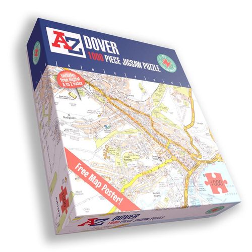 A to Z Map of Dover 1000 Piece Jigsaw Puzzle