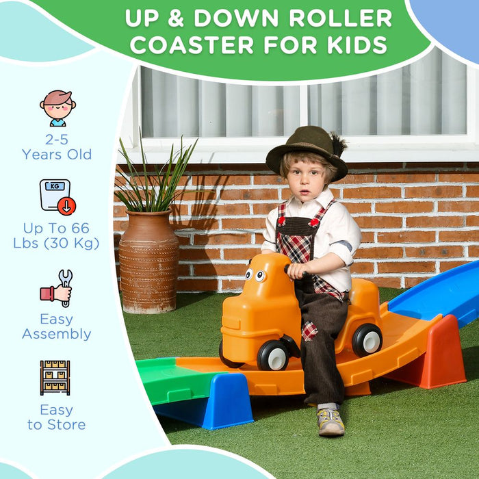 Premium Kids Rollercoaster: 3(m) Up/Down, Non-Slip Steps, Ages 2-5. Best Quality!