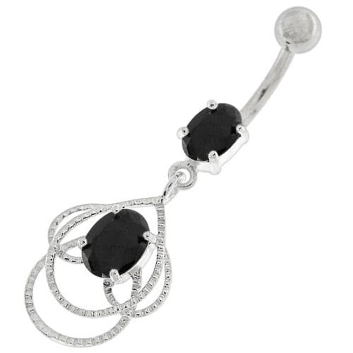 Multi Jeweled Joining Ring with stone Belly Button Ring