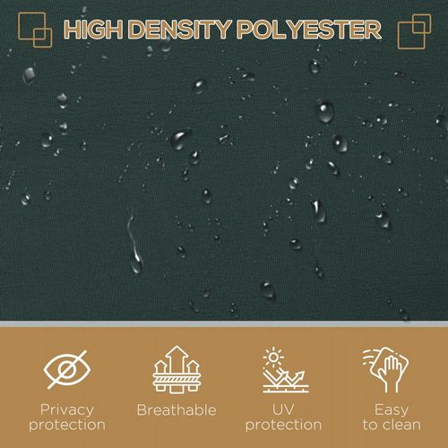 3x2M Retractable Side Awning Screen Fence Patio Privacy Divider Grey