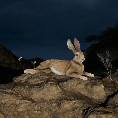 47CM LYING RABBIT GARDEN DECOR