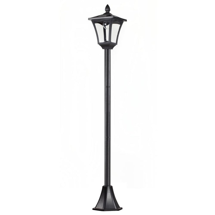 Premium Solar Lamp Post by Outsunny: Stylish, Automatic, Durable, IP44, 18Lx18Wx160H cm-Black