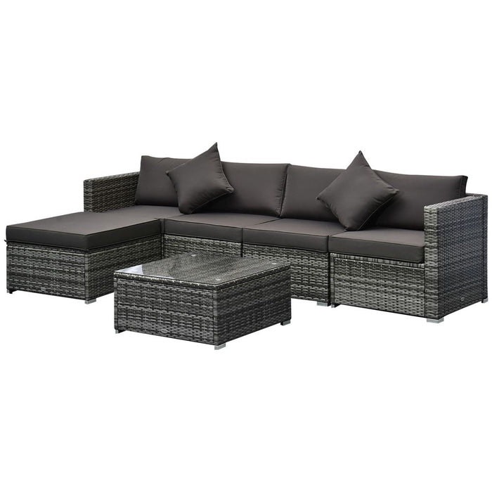 Premium Rattan Furniture Set: 5-Seater Sofa, Chairs & Table - High Quality & Stylish Design - Perfect for Outdoor Living