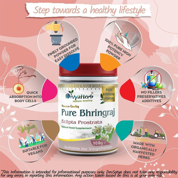 Pure Bhringraj Powder - Ayurvedic Hair Growth Treatment