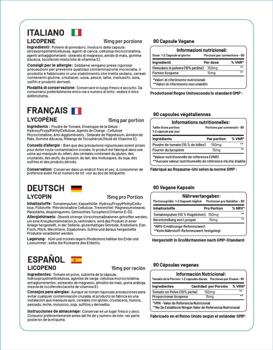 Lycopene 15mg Capsules | Powerful Antioxidant | Prostate, Heart & Eye Health | Prowise Healthcare