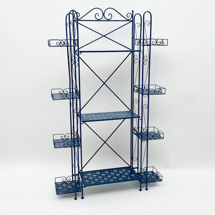 Premium 150CM Blue Metal Shelf Unit - Easy Assembly, Plant Stand - Powder Coated