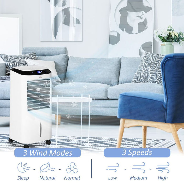 Ultimate Cooling Experience: HOMCOM Portable Air Cooler with Evaporative Anion Ice Cooling Fan Humidifier Unit - High Quality