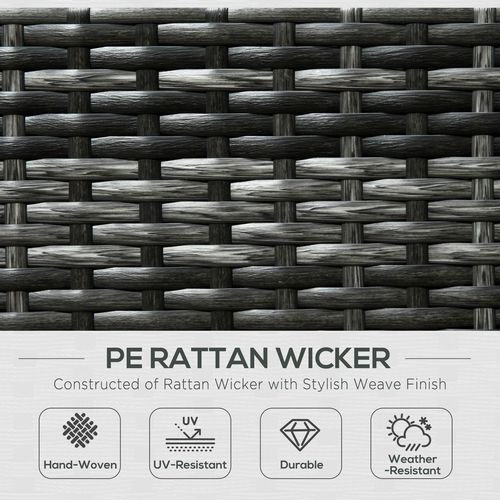 Outsunny 8 Pieces Patio Rattan Sofa Set Outdoor Garden Furniture Set Orange