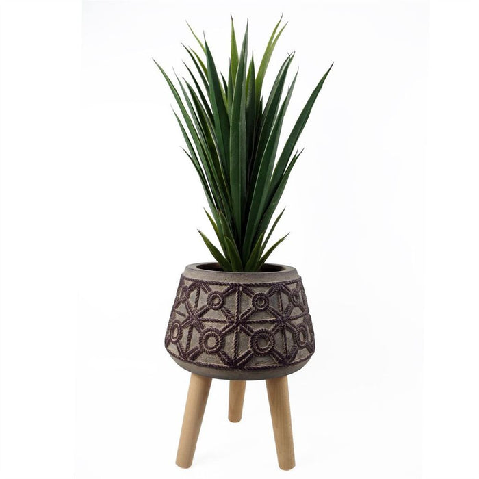 36cm x 26cm Rope Effect Composite Large Planter