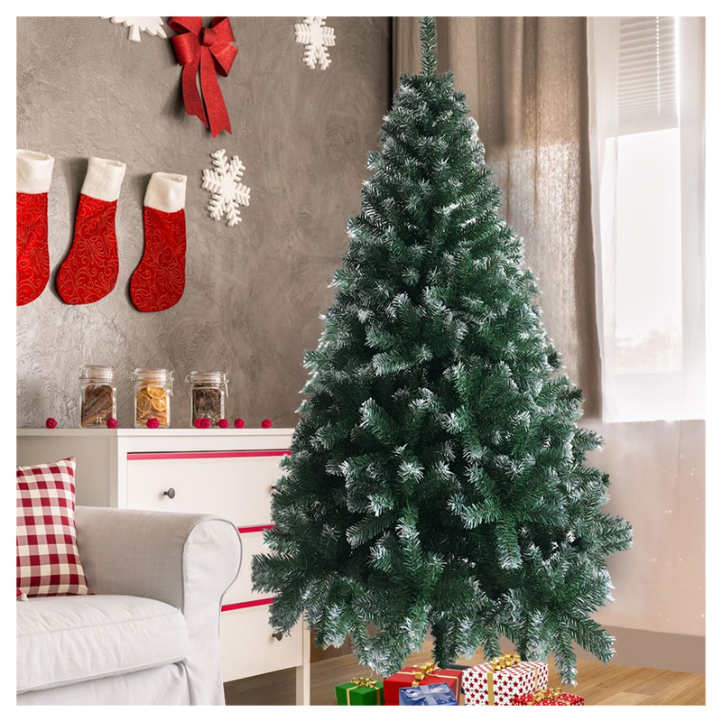 6FT Iron Leg White PVC 650 Branches Christmas Tree Artificial