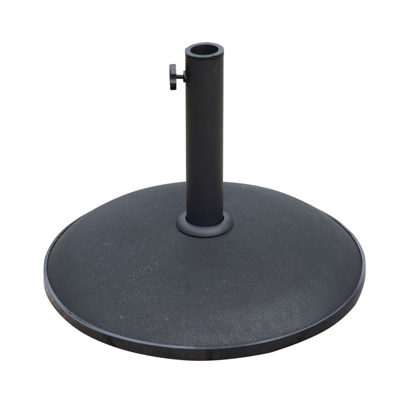 25kg Round Umbrella Base-Black | Sturdy & Rust-Resistant | Fits Multiple Umbrella Poles