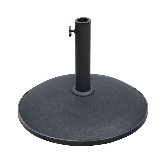 25kg Round Umbrella Base-Black | Sturdy & Rust-Resistant | Fits Multiple Umbrella Poles