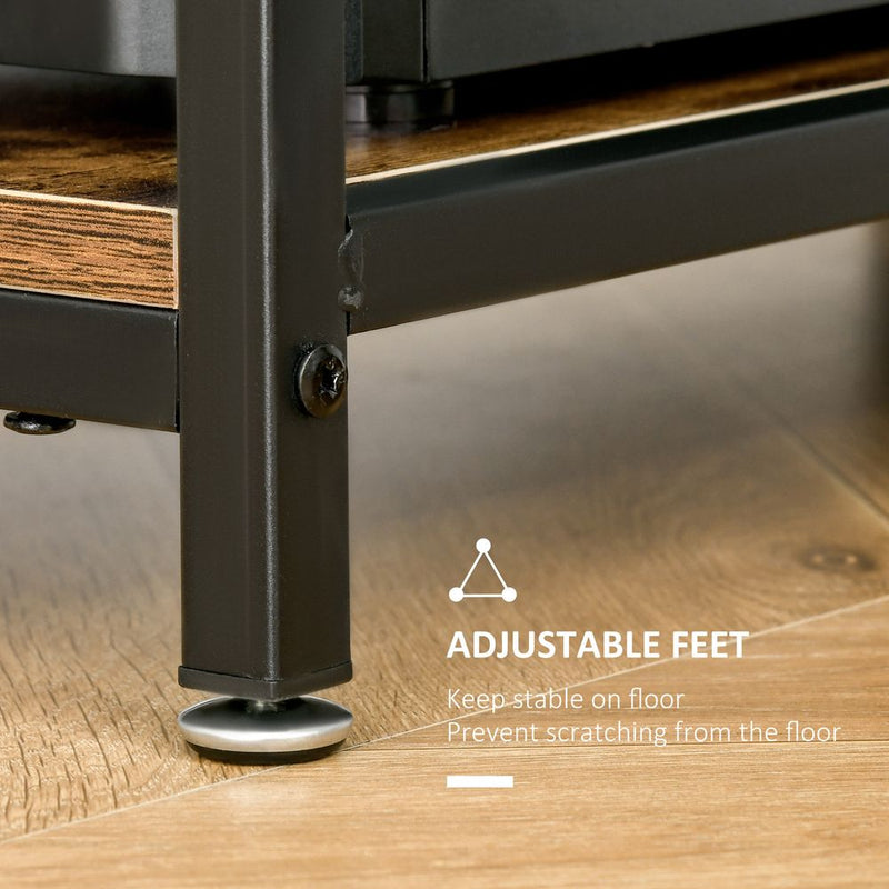 Rustic Brown Computer Desk Workstation with Storage - High-Quality, Versatile, and Stylish
