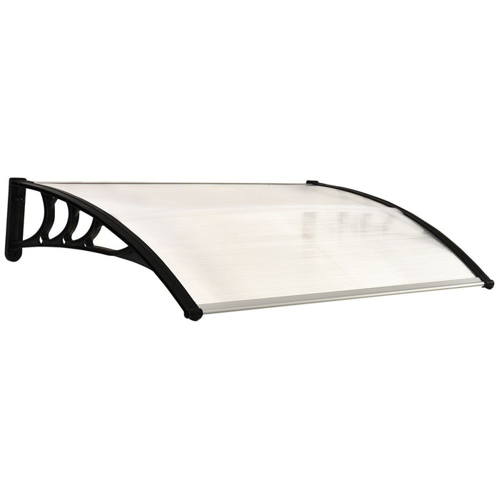 Clear Polycarbonate Curved Awning - 75x120x23 cm - UV Resistant - High Quality