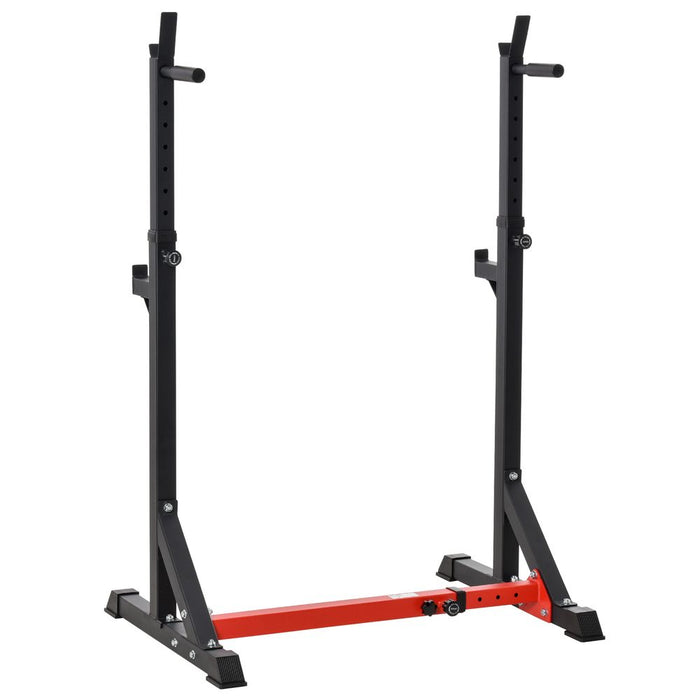 Supreme Strength Barbell Rack - Squat Dip Stand - Weight Lifting Bench Press - Home Gym - HOMCOM