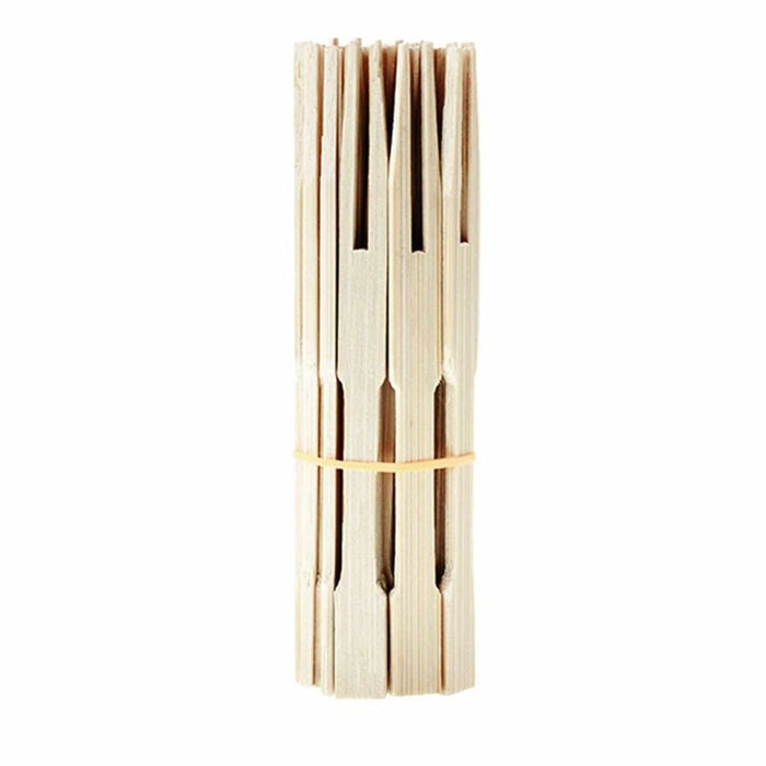 Premium Quality 50-Pack Eco-Friendly Bamboo Skewer Forks - Ideal for BBQs, Parties, and More