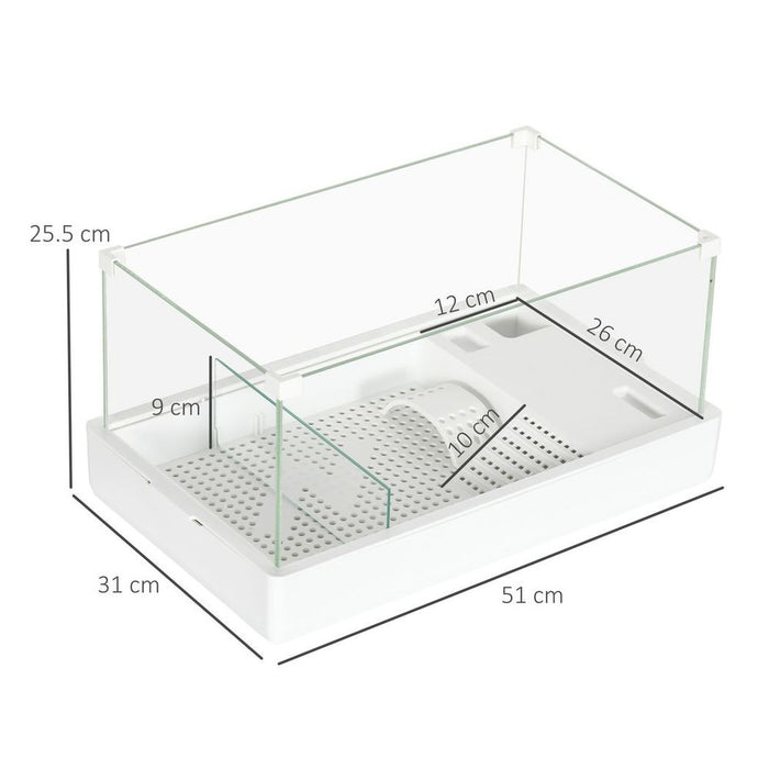 Premium Glass Turtle Tank - Basking Platform, Reptile Habitat - Ideal for Turtles to Thrive - Easy to Clean & Escape-Proof