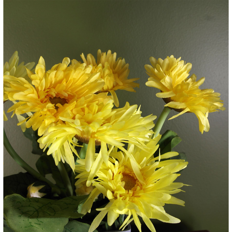 Premium Artificial Potted Daisy - Lifelike Yellow Flowering Plant