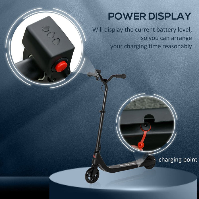 High-Speed 120W Electric Scooter - Battery Display, Rear Brake - Black - HOMCOM