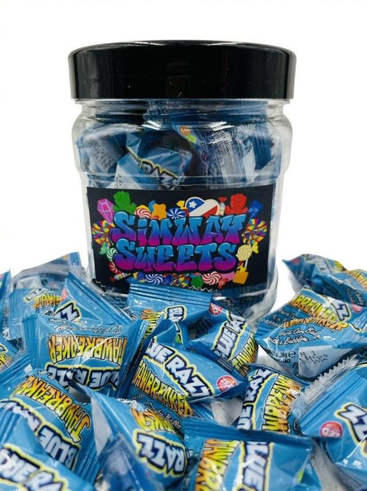 Delicious Blue Raspberry Jawbreakers x 40 | High Quality Hard Candy in a Reusable Jar | Fast Shipping