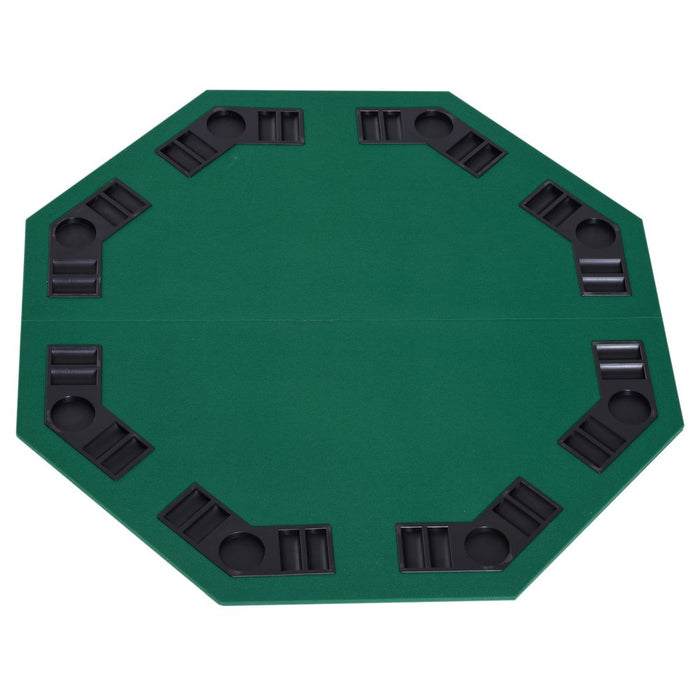 Premium Foldable Poker Table Top - 1.2m/48 Inches - 8 Players - Blackjack Chip Trays - HOMCOM