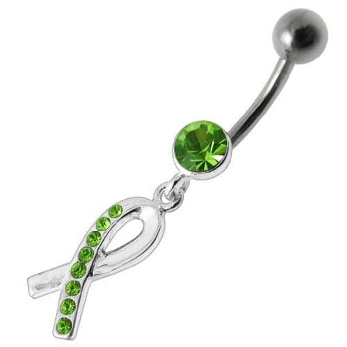 Fancy  Jeweled  CROSS Dangling Belly Ring