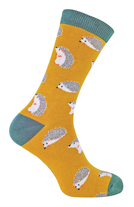 Mr Heron Animal Socks - Fun & Colorful Novelty Gift, Super Soft Bamboo, Colored Toe & Heel - 6-11 UK