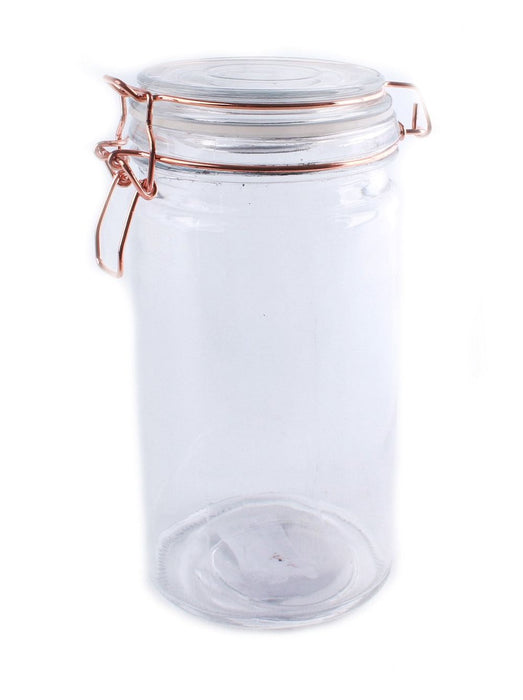 Premium Glass Storage Jar - Copper Wire Fastening for Air-Tight Seal