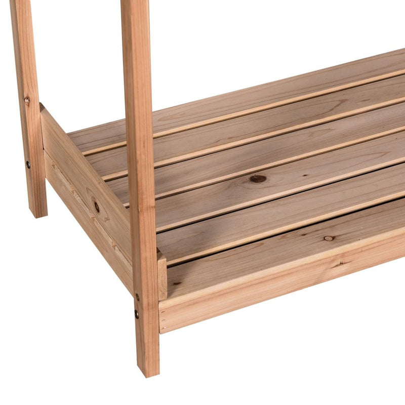 Fir Wood Outdoor Potting Table: Spacious, Storage, Durable. Perfect for Garden, Greenhouse. Tools Included.