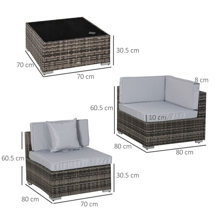 Stylish 7PC Rattan Sofa Set - Modern & Durable Outdoor Furniture with Coffee Table - Shop Now!