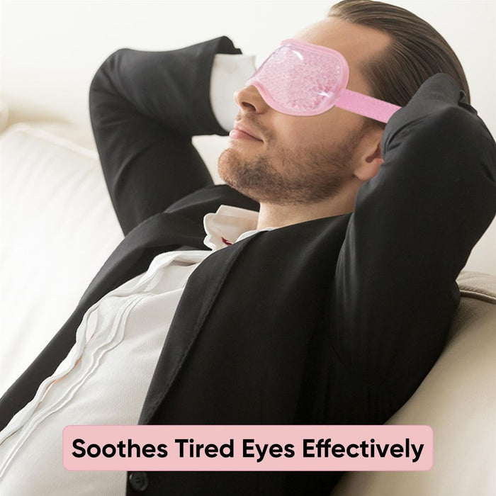 ASAB Gel Eye Mask Pink AS-05053: Soothing Treatment for Aches and Pains, Contours to Face, Easy to Use and Reusable