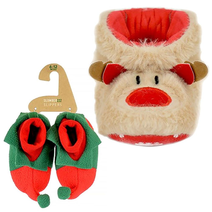 Baby Elf & Reindeer Slippers