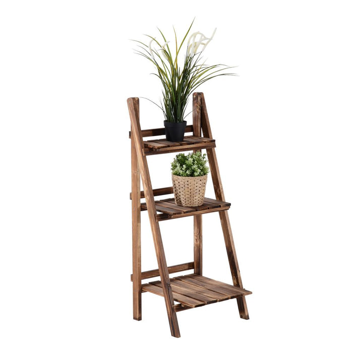 3-Tier Wooden Flower Pot Shelf - Stylish & Durable Garden Plant Stand