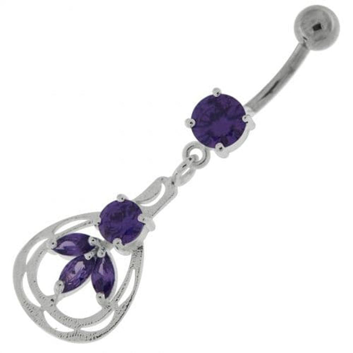 Jeweled Dangling Fashion Navel Belly button Ring