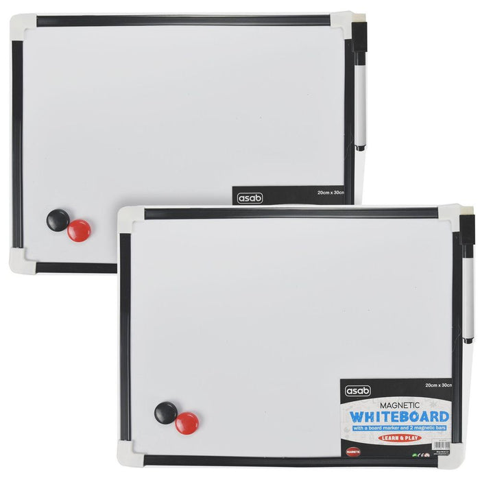 Premium 2X A4 Magnetic Whiteboard Kit | Pen & Eraser Included