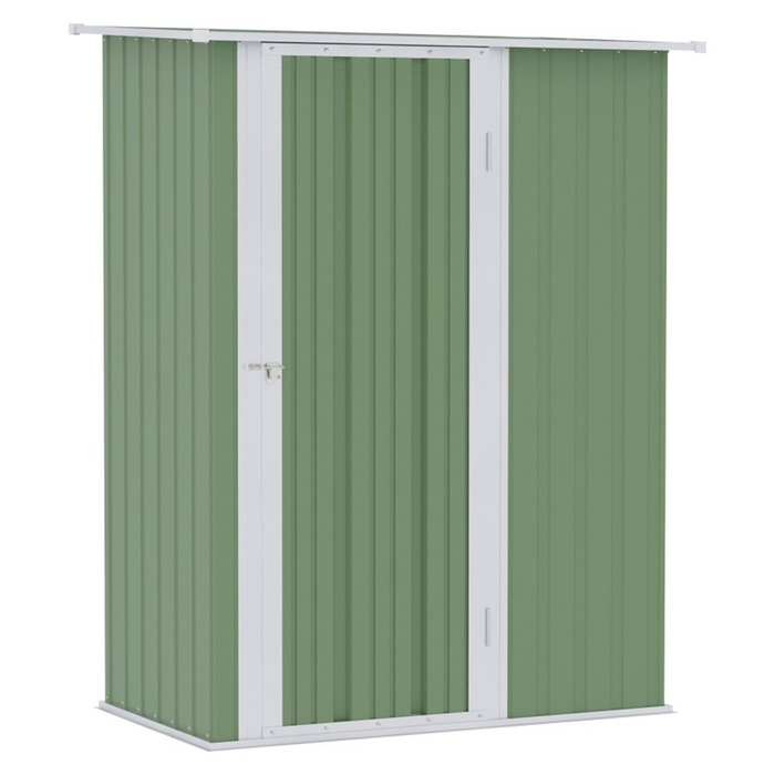 Metal Outdoor Storage Shed, Garden Tool House Cabinet -5' x 3' Green-AS