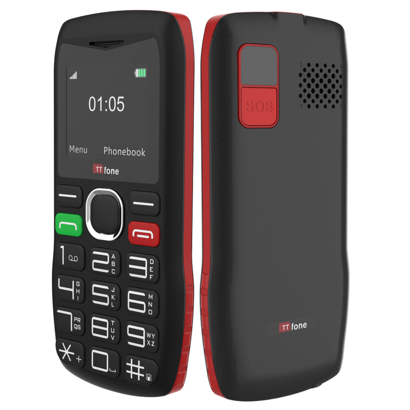 TTfone TT880 Big Button Mobile Phone - Easy-to-Use, EE Pay As You Go SIM, USB C Charger