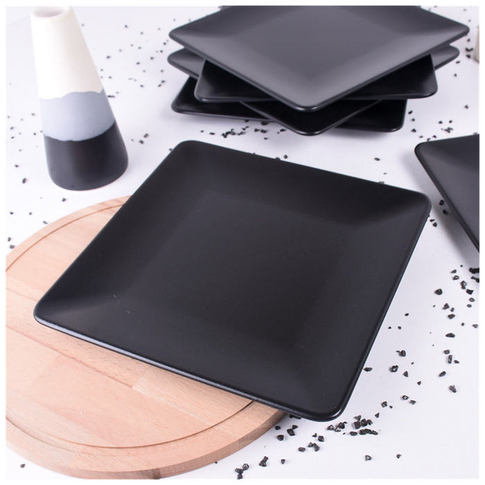 Ceramic Serving Plate&Platter Black Pearl Black 25x25cm