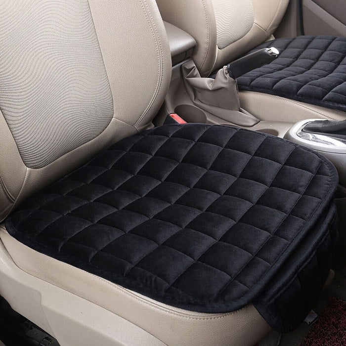 2X Car Front Row Seat Cover Pad Plush Lattice Protector Cushions Mat Universal