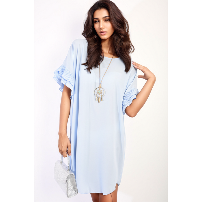 Lucille Ruffled Sleeve Mini Dress - Feminine Elegance meets Whimsical Grace - Date Night Ready!