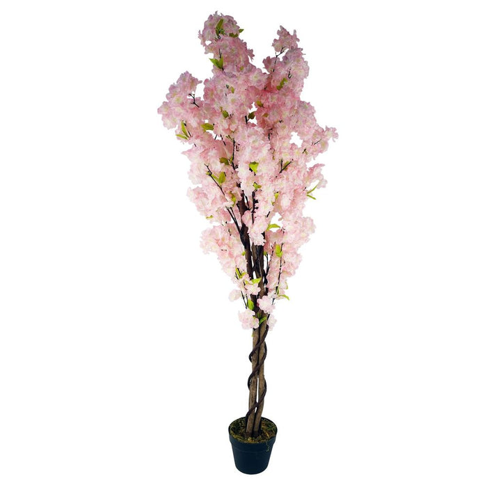 Premium 150cm Pink Blossom Tree: Lifelike Artificial Decor for Home or Office