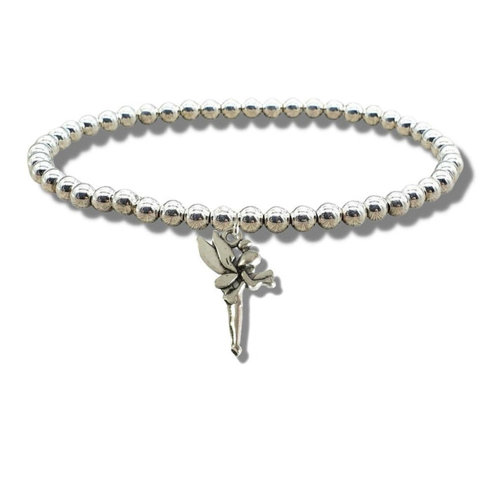 Girls Magical Fairy Beaded Bracelet - Silver Plated Charm - Ideal Gift for Birthday or Christmas