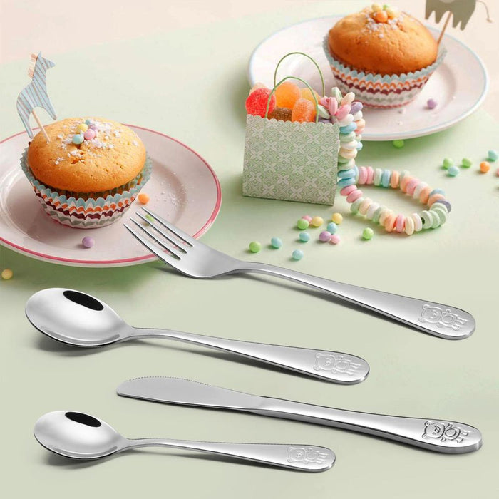 Vinsani 4pcs Jungle Kids Cutlery Set 0010002" - Exquisite, Durable & Perfect for Little Ones