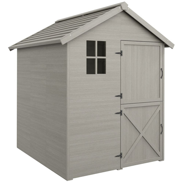 Premium Outsunny 6x6.5FT Wooden Shed | Outdoor Storage | Durable Material | Floor & Window