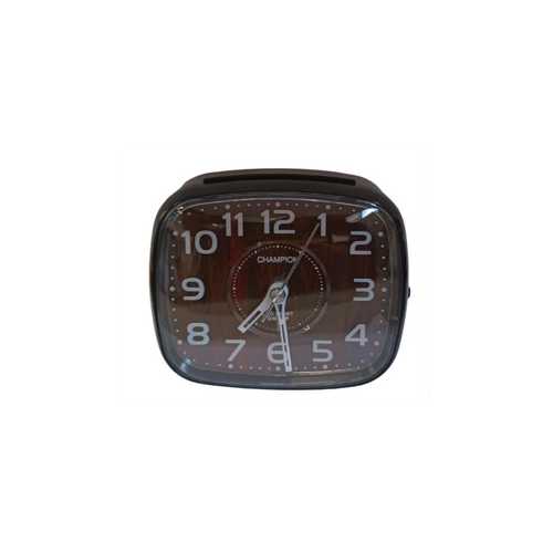 Champion Supalite Light/Snooze with Silent Sweep Alarm Clock Black